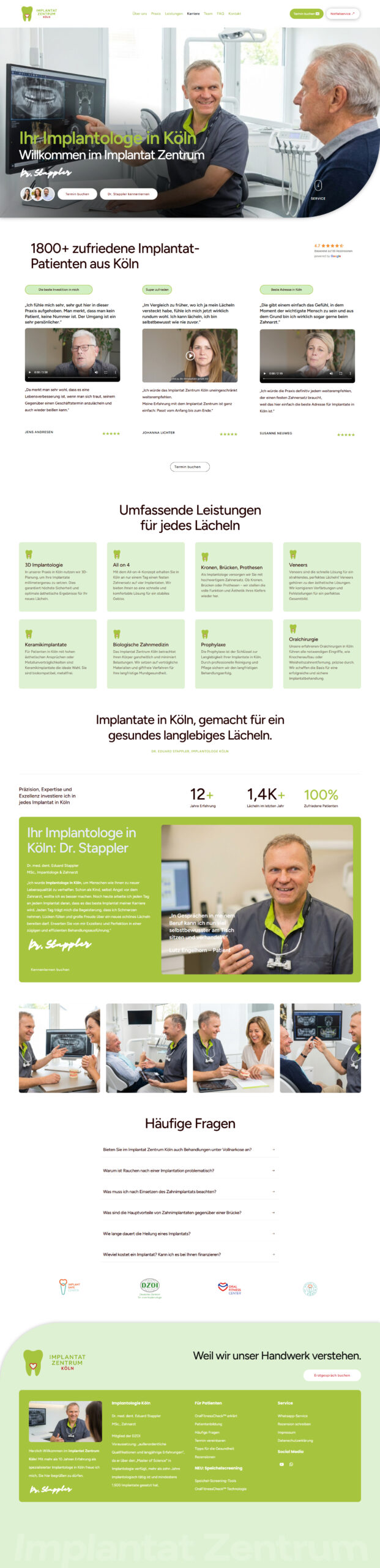 Webdesign Agentur Referenz Implantat Zentrum