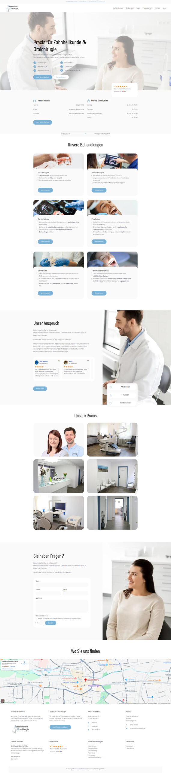 Webdesign Agentur Referenz Zahnarzt Borghol