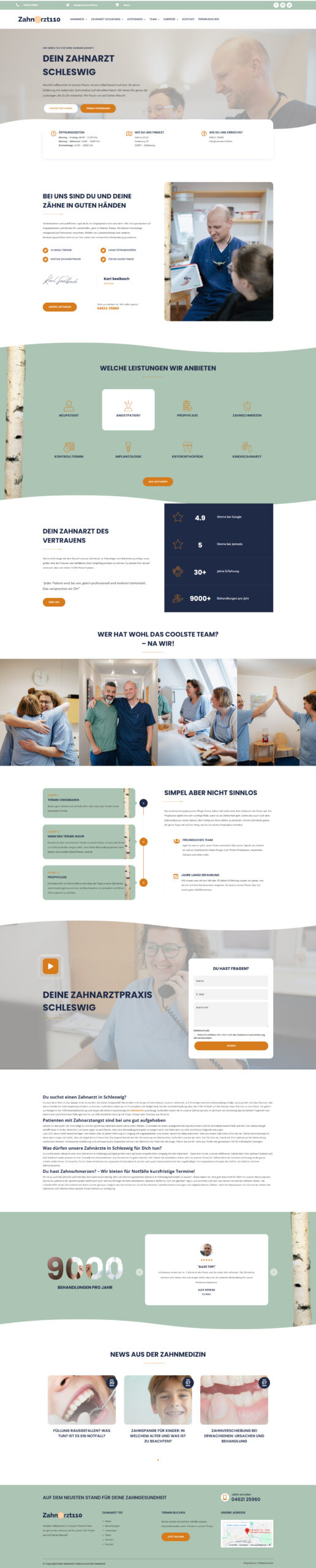 Webdesign Agentur Referenz Zahnarzt Z110